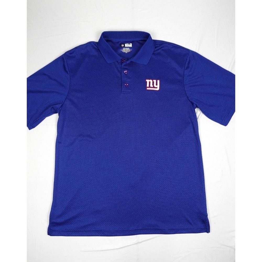 NFL New York Giants Team Apparel Polo Shirt Adult L Pullover Short Sleeves Men